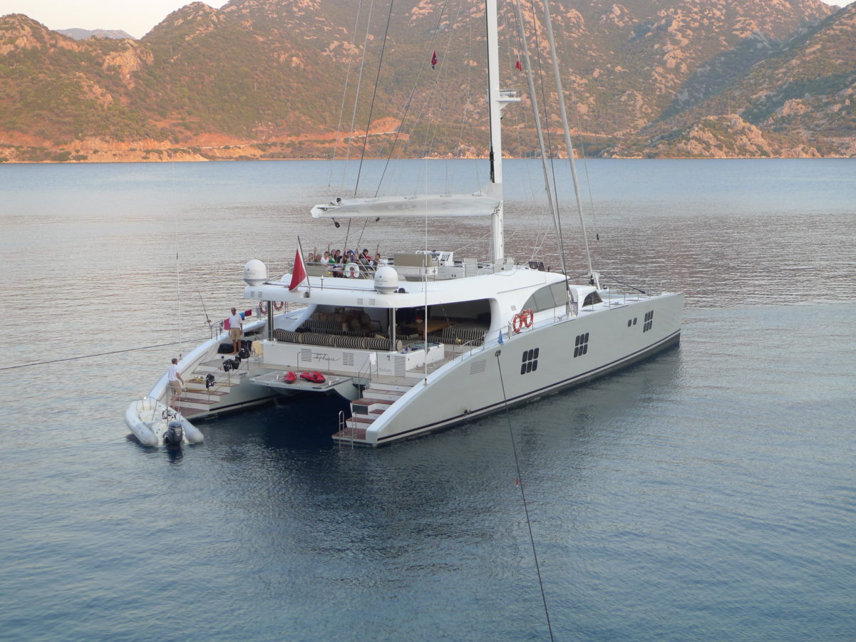 Ipharra a 102 Ft fully crewed Sunreef catamaran super yacht